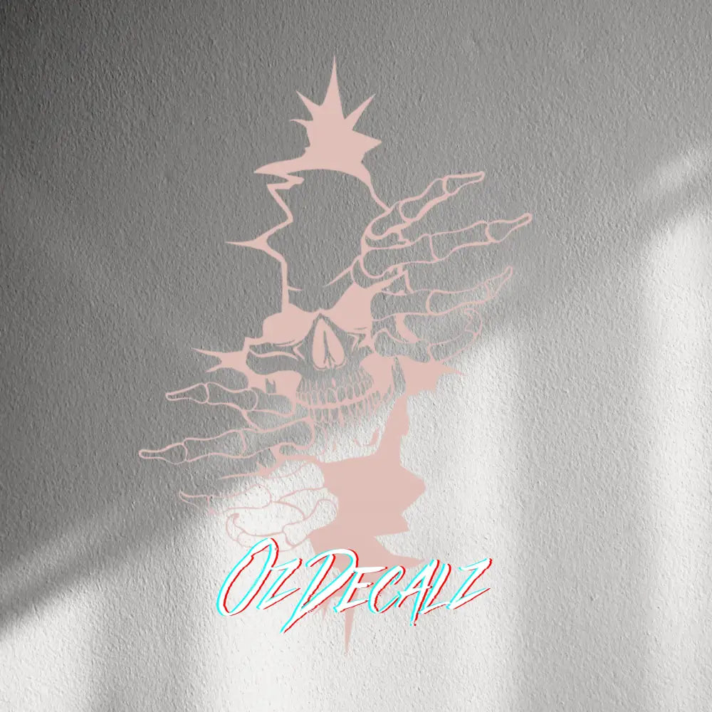 WALL STICKER: SKULL THROUGH WALL - OzDecalz