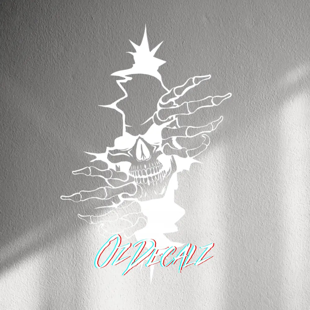 WALL STICKER: SKULL THROUGH WALL - OzDecalz