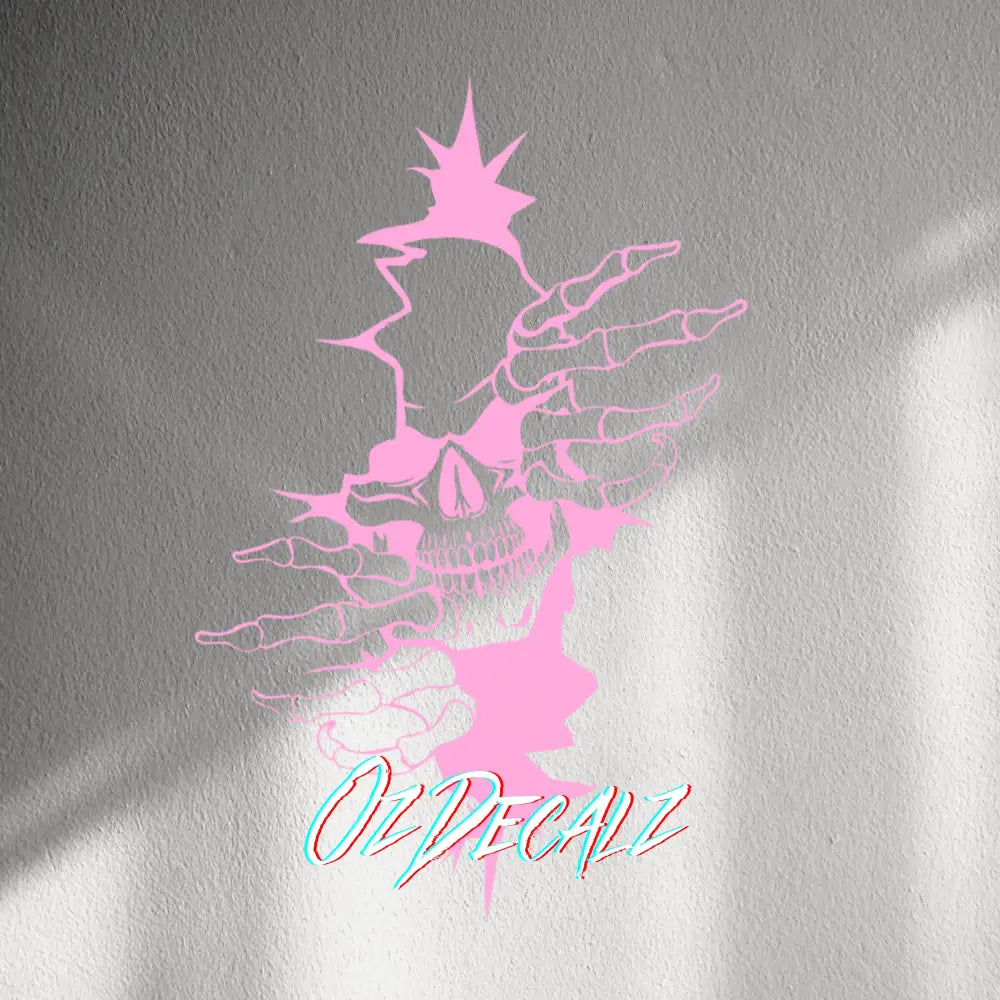 WALL STICKER: SKULL THROUGH WALL - OzDecalz
