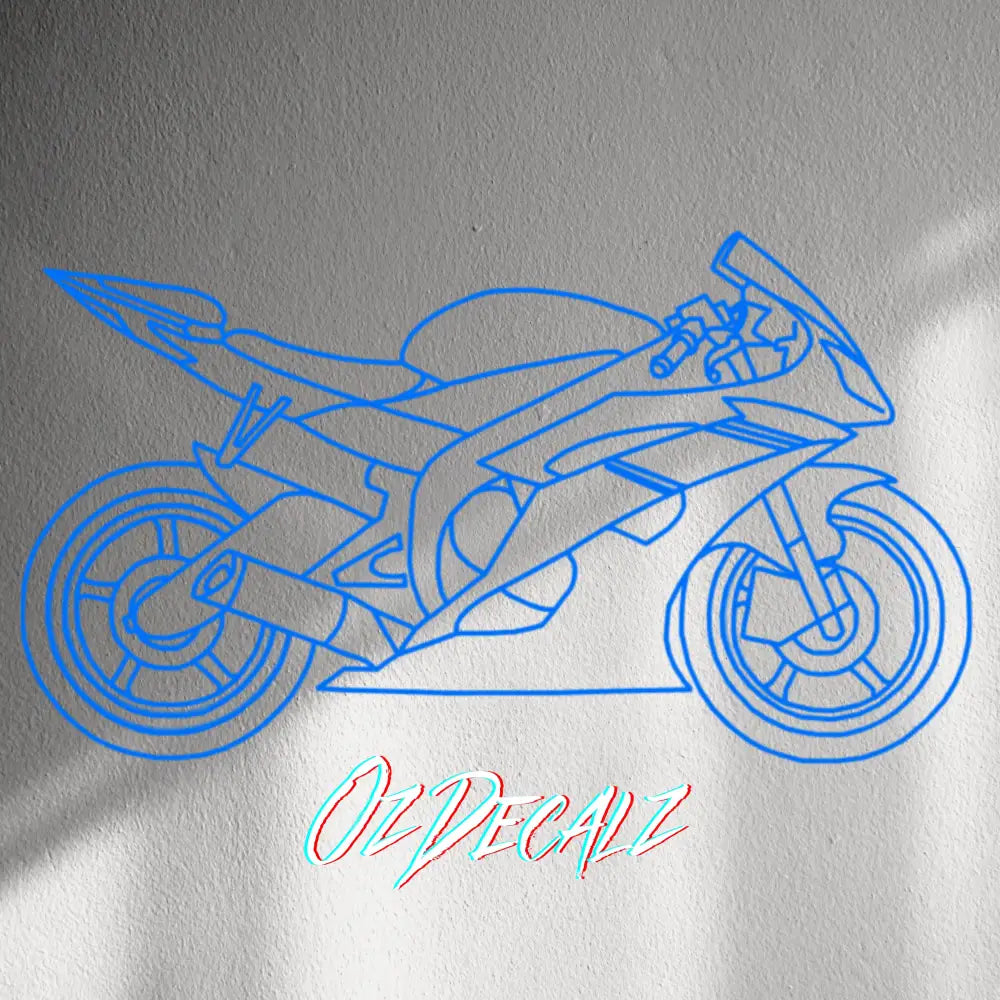WALL STICKER: SPORTSBIKE LINE-ART - OzDecalz