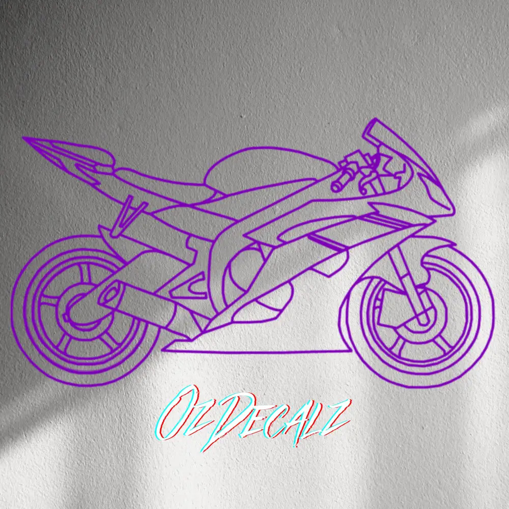 WALL STICKER: SPORTSBIKE LINE-ART - OzDecalz