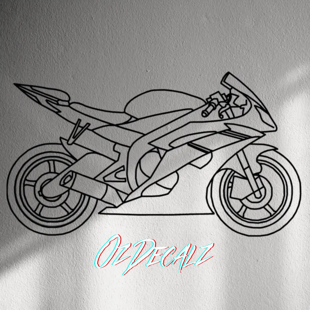 WALL STICKER: SPORTSBIKE LINE-ART - OzDecalz