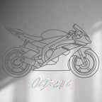 WALL STICKER: SPORTSBIKE LINE-ART - OzDecalz