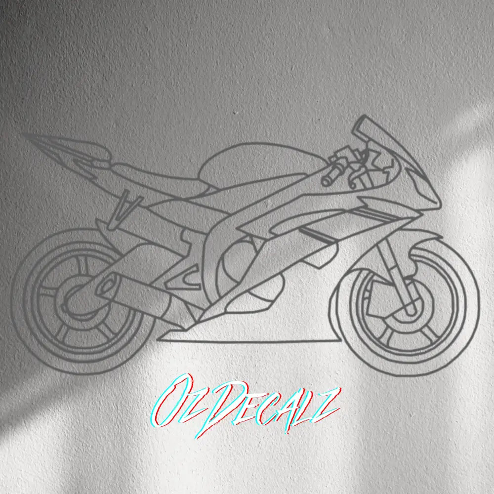 WALL STICKER: SPORTSBIKE LINE-ART - OzDecalz