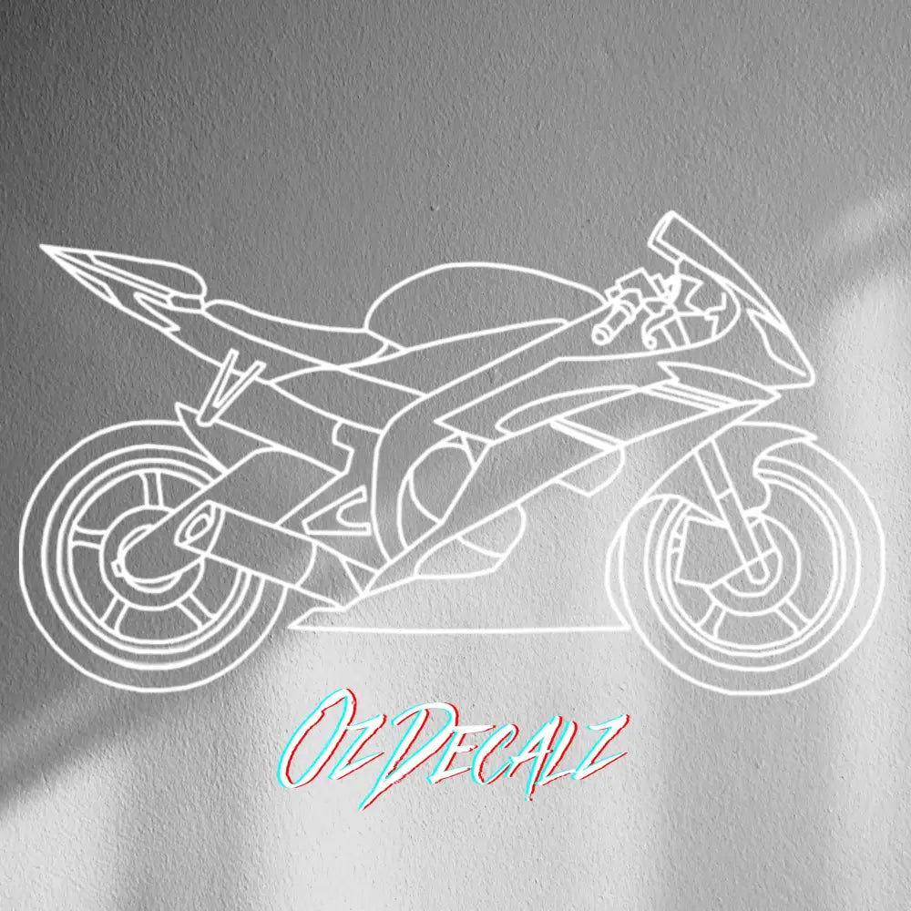 WALL STICKER: SPORTSBIKE LINE-ART - OzDecalz
