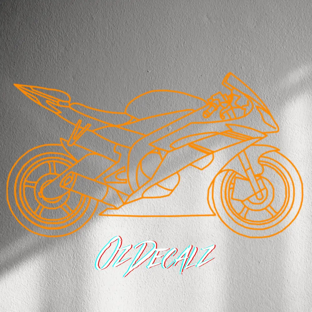 WALL STICKER: SPORTSBIKE LINE-ART - OzDecalz