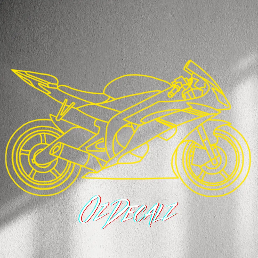 WALL STICKER: SPORTSBIKE LINE-ART - OzDecalz