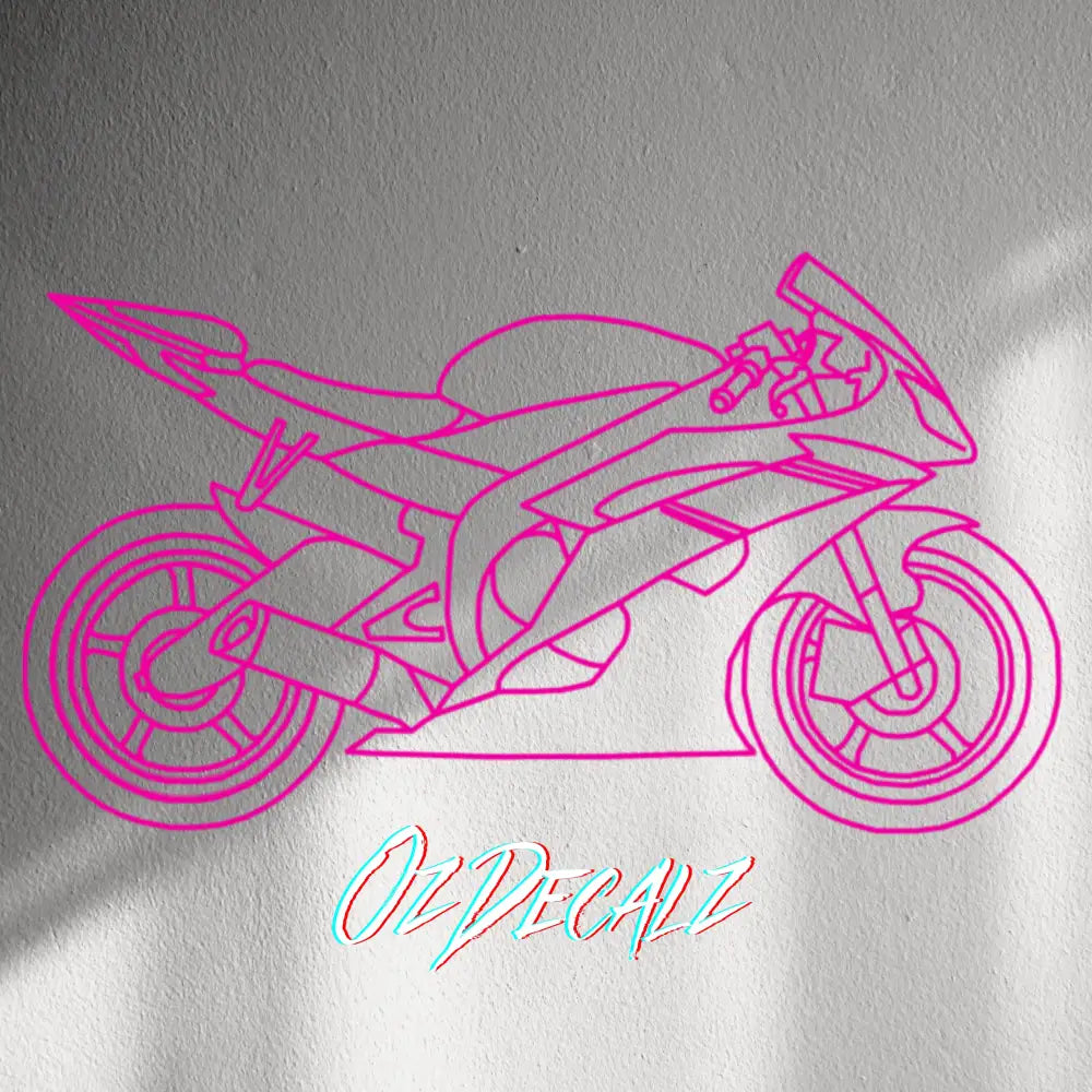 WALL STICKER: SPORTSBIKE LINE-ART - OzDecalz