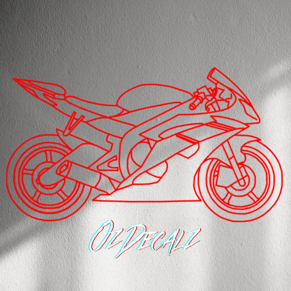 WALL STICKER: SPORTSBIKE LINE-ART - OzDecalz