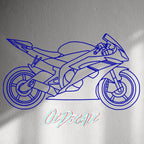WALL STICKER: SPORTSBIKE LINE-ART - OzDecalz