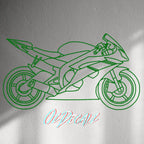 WALL STICKER: SPORTSBIKE LINE-ART - OzDecalz