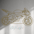 WALL STICKER: SPORTSBIKE LINE-ART - OzDecalz