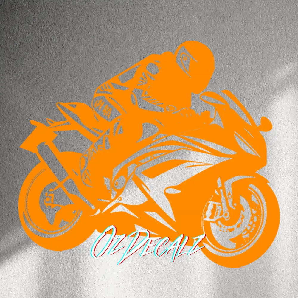 WALL STICKER: SPORTSBIKE RIDER - OzDecalz