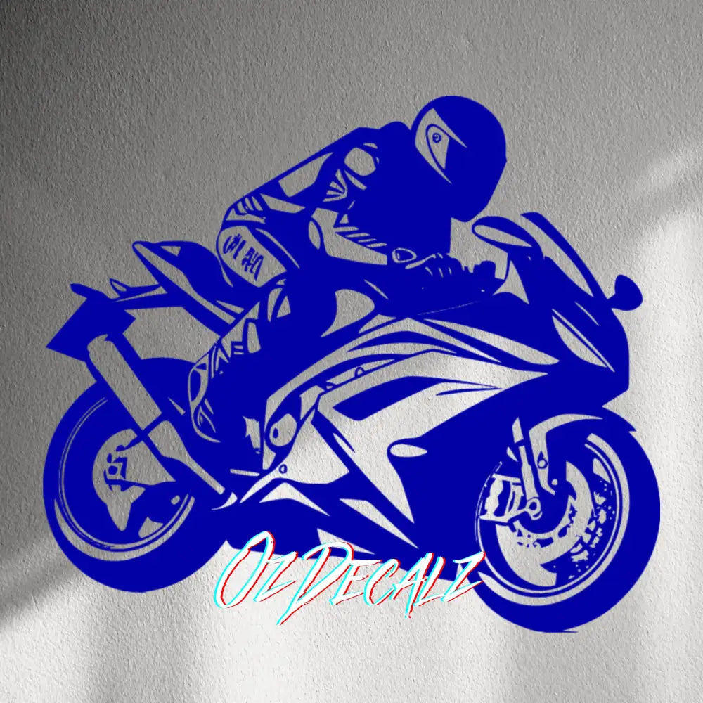 WALL STICKER: SPORTSBIKE RIDER - OzDecalz