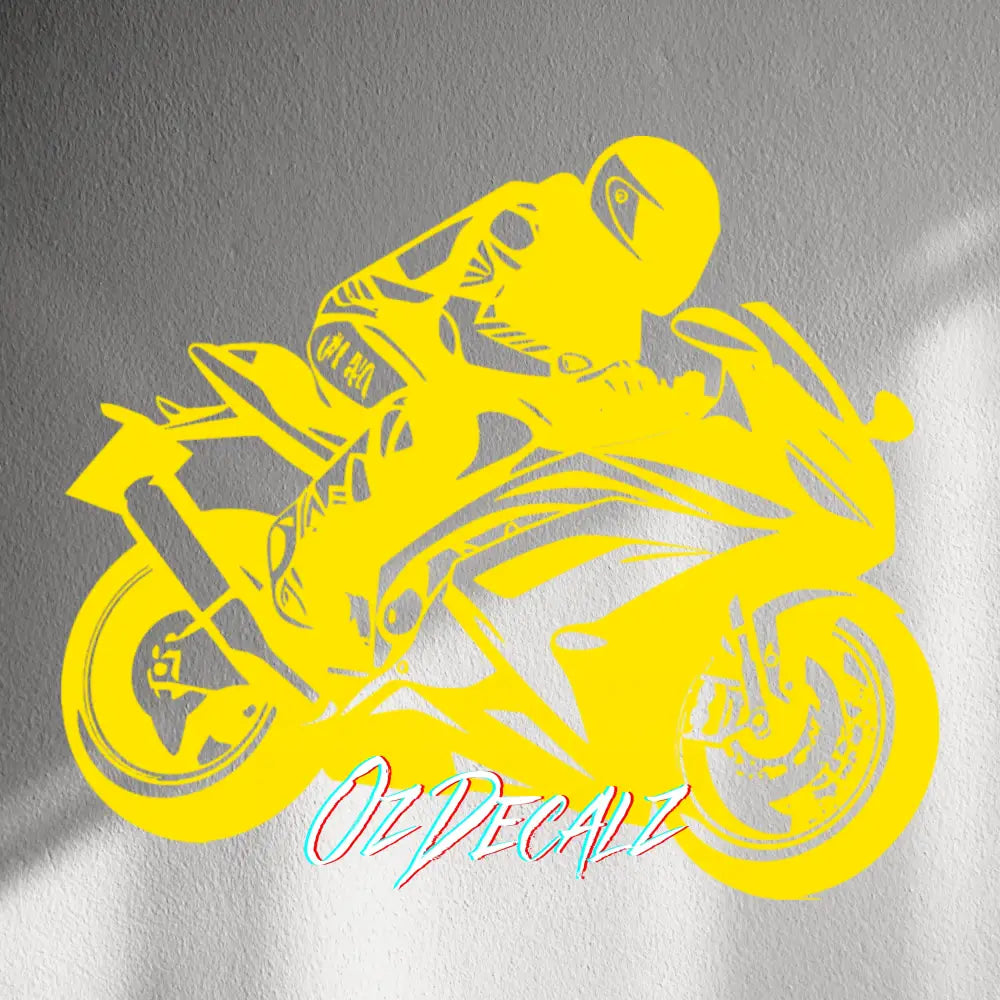 WALL STICKER: SPORTSBIKE RIDER - OzDecalz