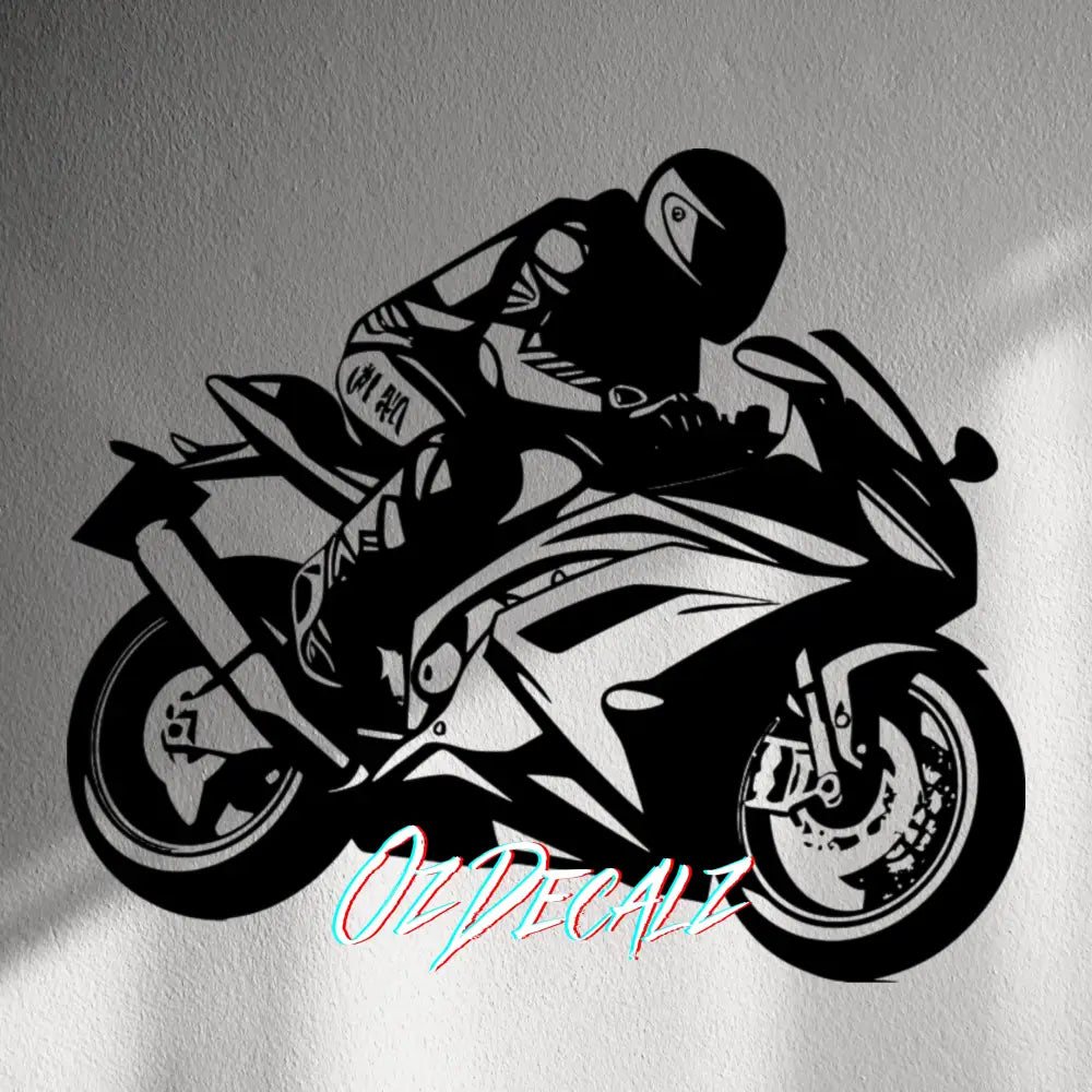 WALL STICKER: SPORTSBIKE RIDER - OzDecalz