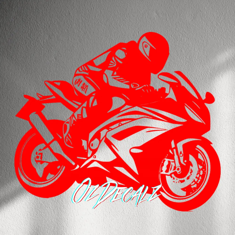 WALL STICKER: SPORTSBIKE RIDER - OzDecalz