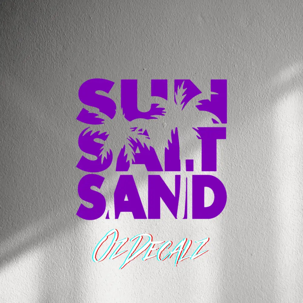 WALL STICKER: SUN,SALT,SAND - OzDecalz