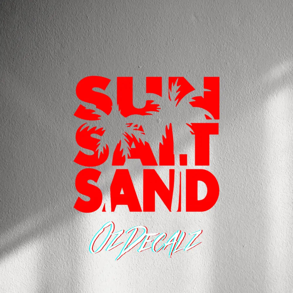 WALL STICKER: SUN,SALT,SAND - OzDecalz