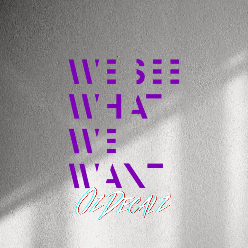 WALL STICKER: WE SEE WHAT WE WANT - OzDecalz