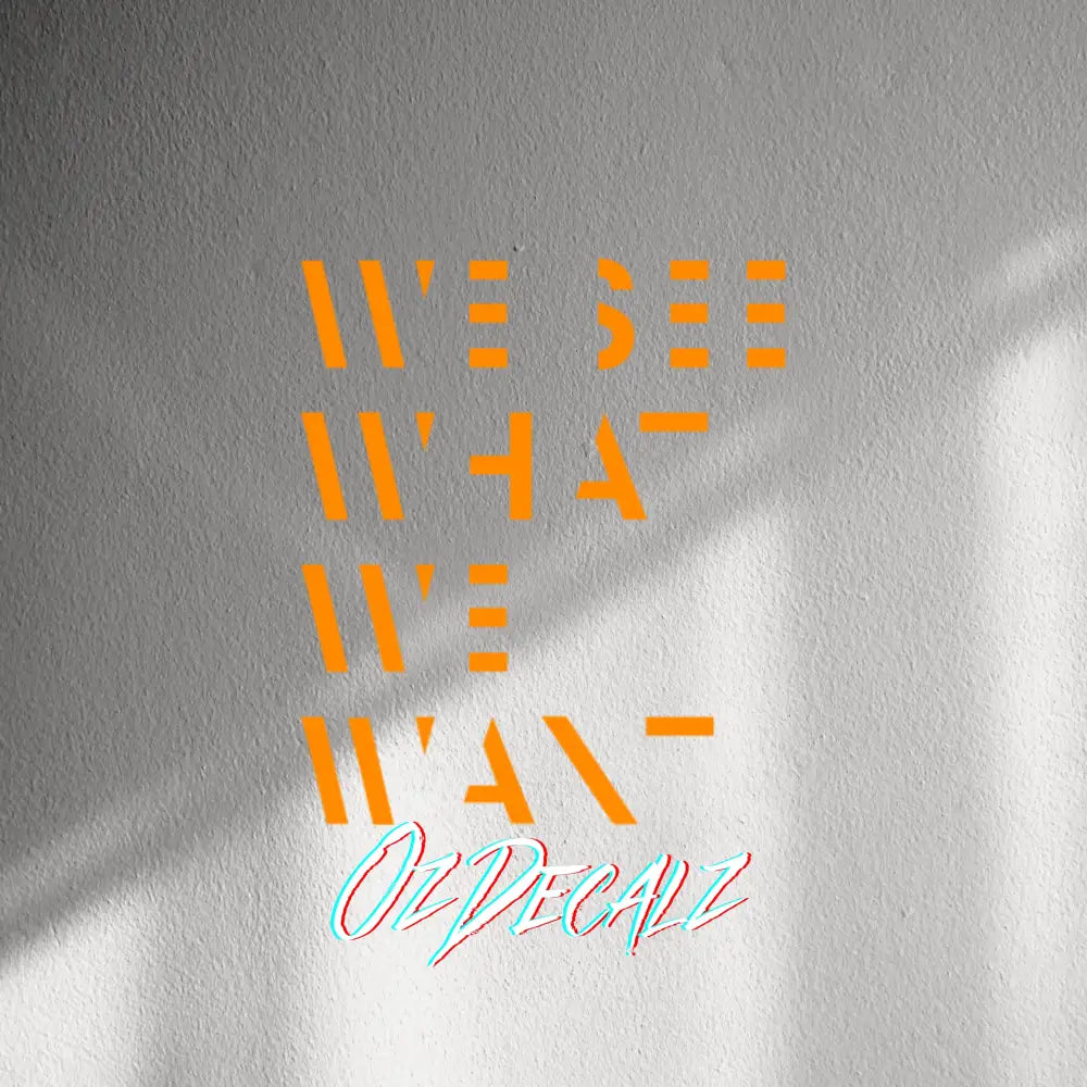 WALL STICKER: WE SEE WHAT WE WANT - OzDecalz