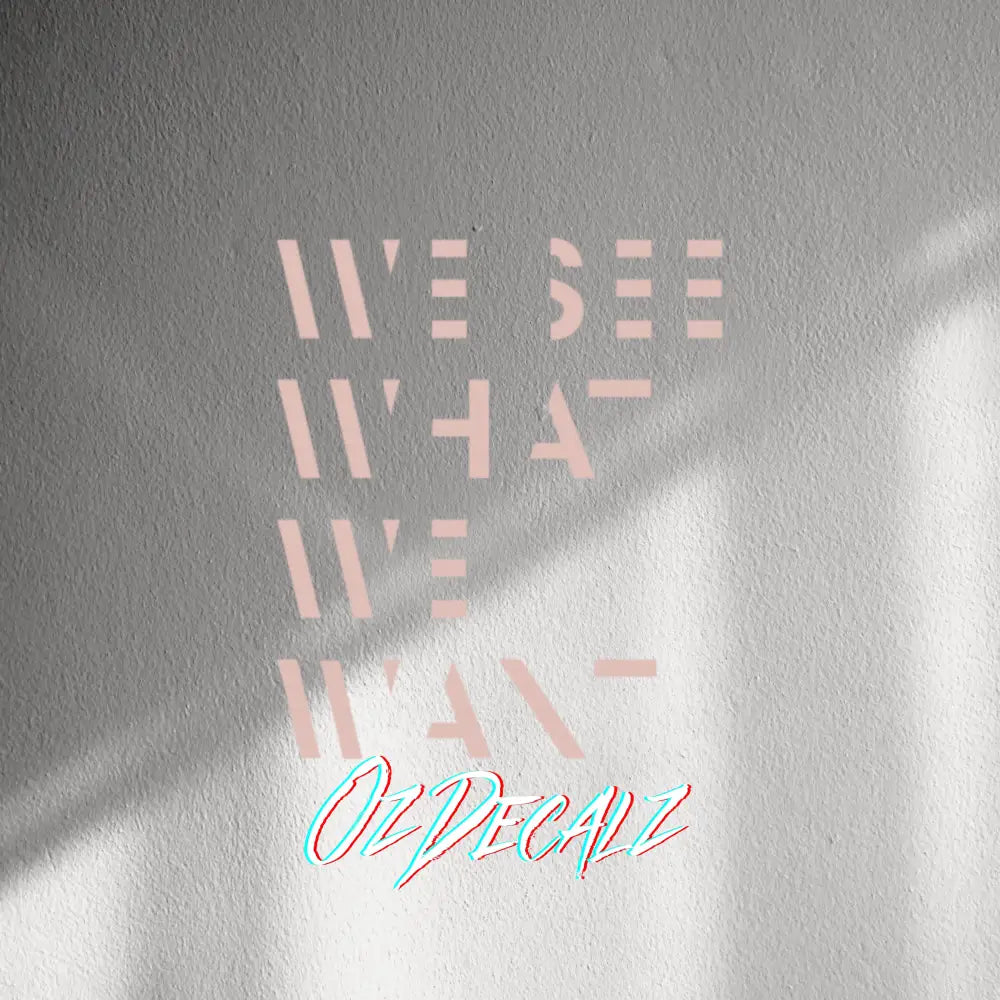 WALL STICKER: WE SEE WHAT WE WANT - OzDecalz