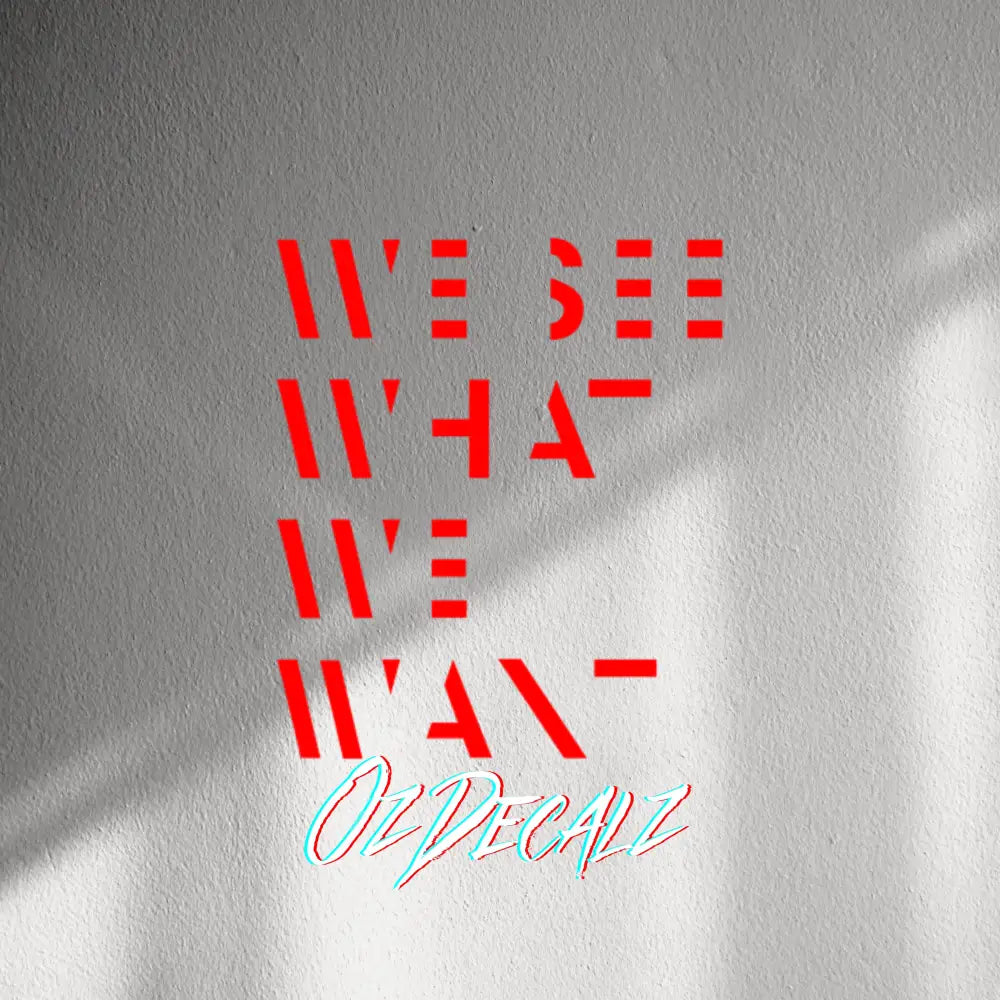 WALL STICKER: WE SEE WHAT WE WANT - OzDecalz