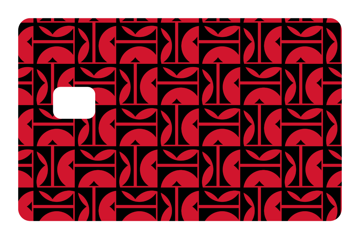 CARD WRAP: GEO BLOCK RED