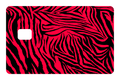 CARD WRAP: ZEBRA PRINT RED/BLACK