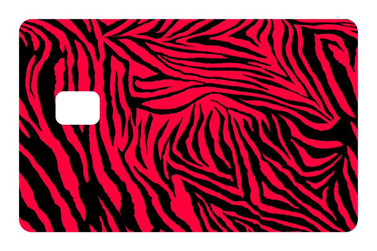 CARD WRAP: ZEBRA PRINT RED/BLACK