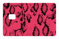 CARD WRAP: SNAKE PRINT RED/BLACK
