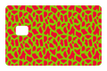 CARD WRAP: CHEETAH PRINT GREEN/RED